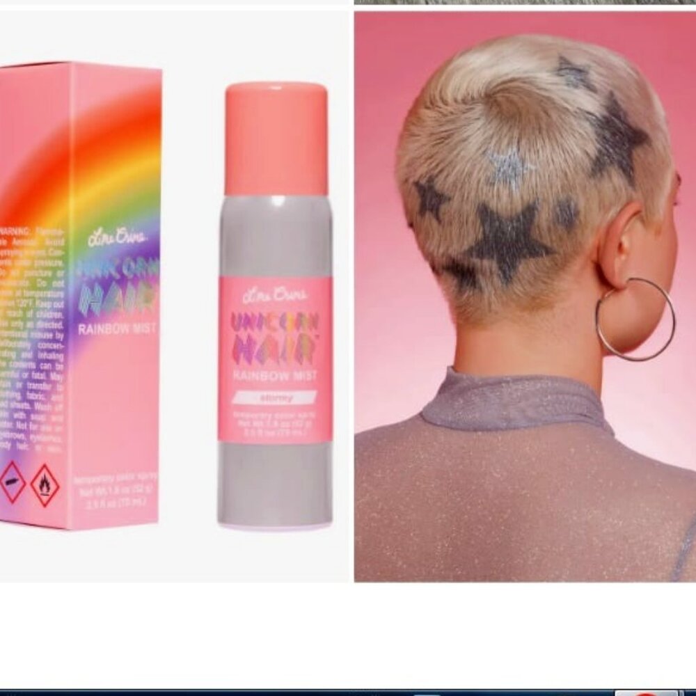 NWT LIME CRIME 2 pk Unicorn Hair Rainbow Temporary Color Mist Stormy & Sweet Tea